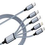 USB C Multi Charging Cable, 4 in 1 Charging Cable Nylon Braided USB-C Multiple - Image 8
