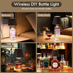 WILIT Wireless Bottle Lamp for Bar Decor, 3-Level Brightness Lampshades for - Image 3