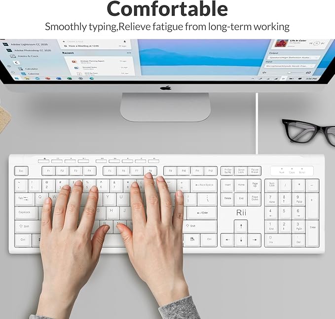 Rii RK907 Ultra-Slim Compact USB Wired Keyboard - Image 8