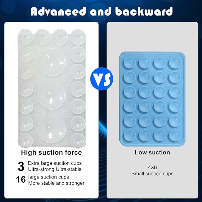 2024 Upgrade 2PCS Silicone Suction Cup Phone Case Adhesive Mount, Adhesive Grip - Image 2