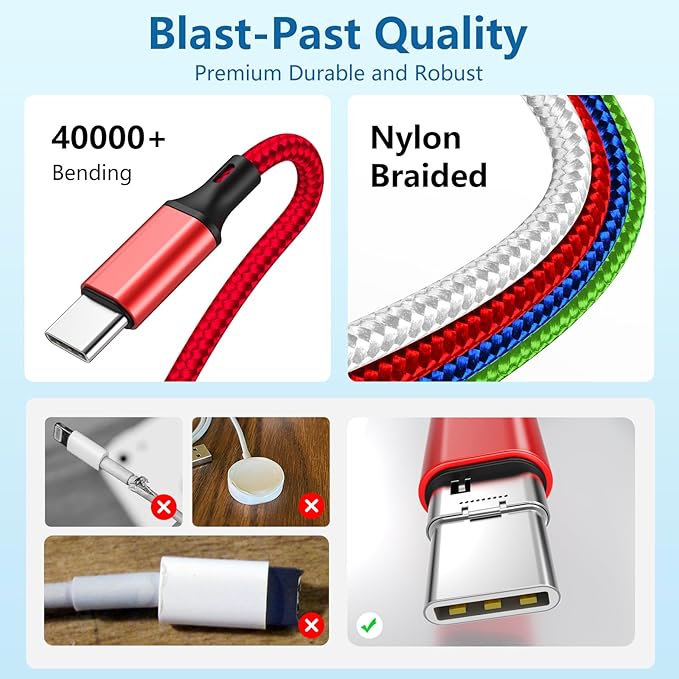 2Pack Multi Charging Cable for Apple Watch Charger 4 in 1 Travel Essentials - Image 3