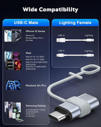 MoKo 4 Pack Lightning Female to USB C Male Adapter, USB-C Lightning Adapter - Image 6