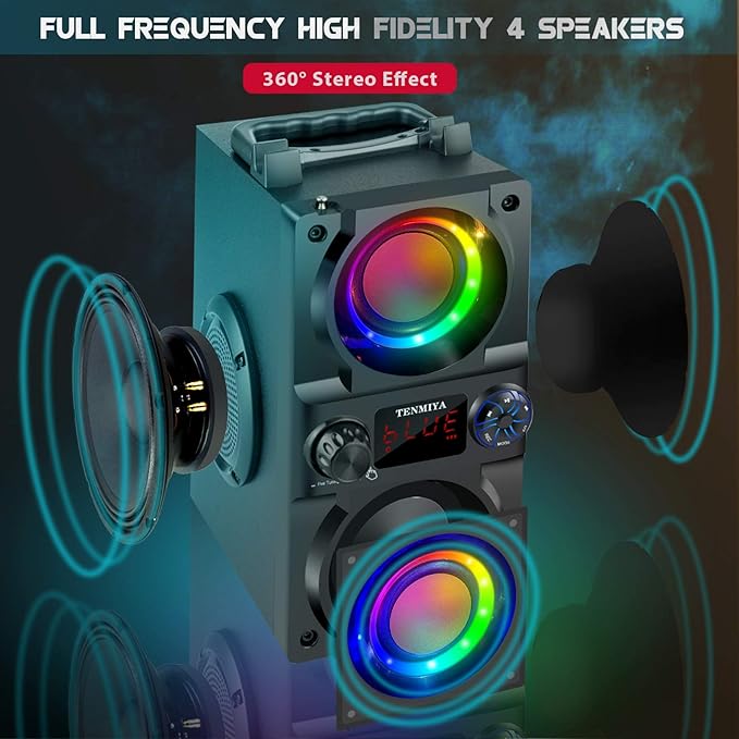 Bluetooth Speaker, 40W Portable Wireless Speaker - Image 9