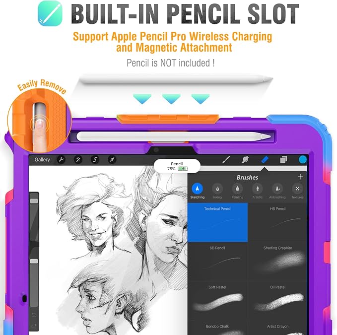 HXCASEAC Case for iPad Air 11 inch, Shockproof Design - Image 3