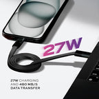 Statik MagStack USB to USB C Cable, Magnetic Anti Tangle Flat A to Type C - Image 4