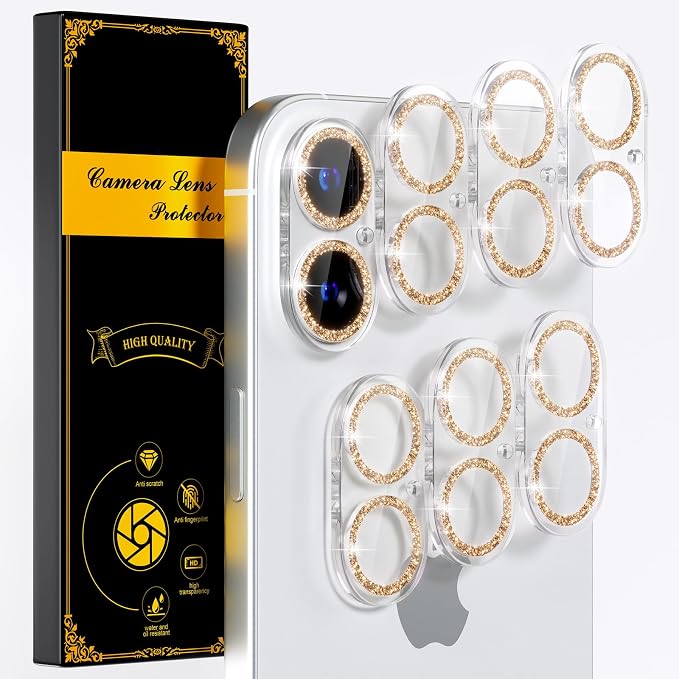 beuxece for 6 Pack iPhone 16 / iPhone 16 Plus Camera Lens Protector 9H Tempered by Beuxece