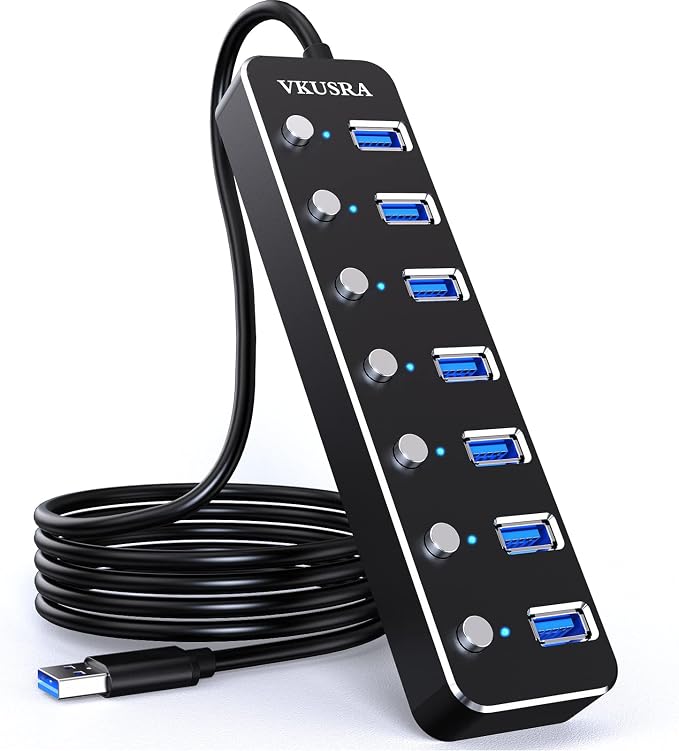 USB Hub, VKUSRA 7 Port USB Hub 3.0 by VKUSRA