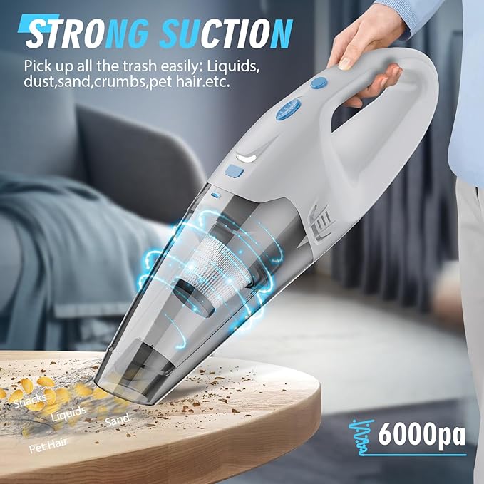 Handheld Vacuum Cordless, Hand Vacuum Cordless Rechargeable - Image 4