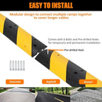 Heavy Duty Speed Bumps for Driveway, 39.4" 2 Pack Rubber Speed Bumps, 2 Channel - Image 7