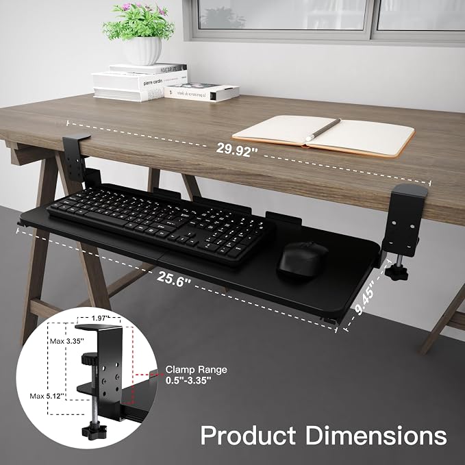 Ergonomic Keyboard Tray Under Desk Pull Out - Image 5