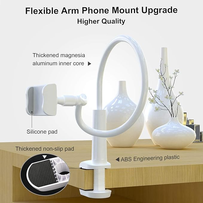 Phone Holder Bed Gooseneck Mount - Image 4