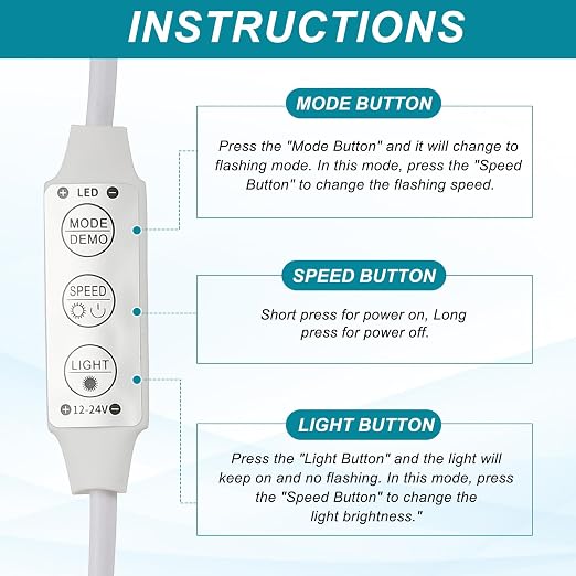 MECCANIXITY LED Strip Dimmer, 12V to 24V 6A Mini Brightness Adjustable - Image 3