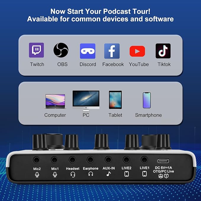 F993 All-in-One Podcast Equipment Bundle，BM-800 Recording Studio Package - Image 4