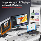 ACASIS USB C Docking Station Dual Monitors, 8-in-1 Laptop Docking Station - Image 3
