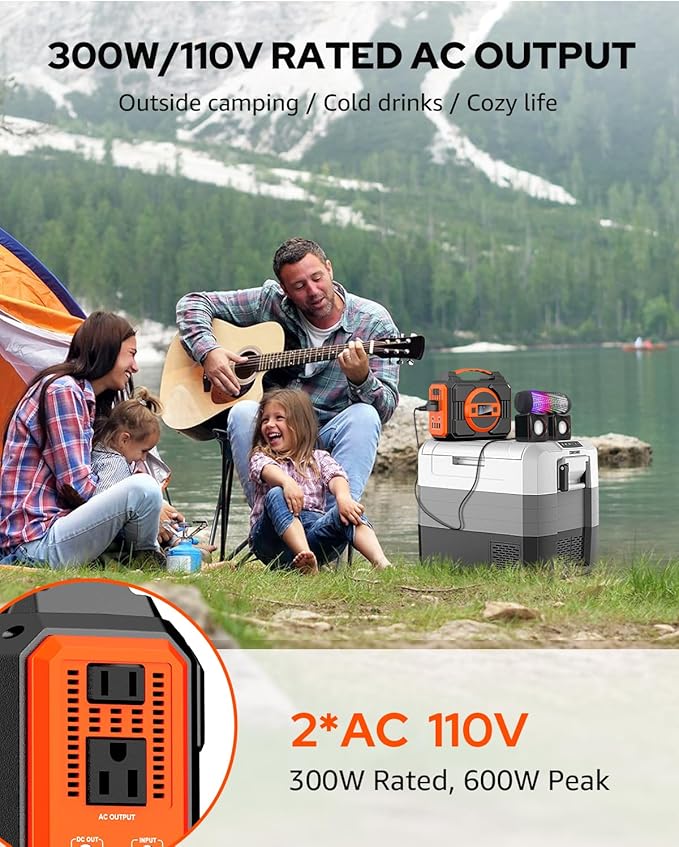 Solar Powered Generator 300W Rated, Portable Solar Generator Power Station - Image 2