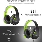 ZIHNIC Bluetooth Headphones Over-Ear, Foldable Wireless and Wired Stereo - Image 3