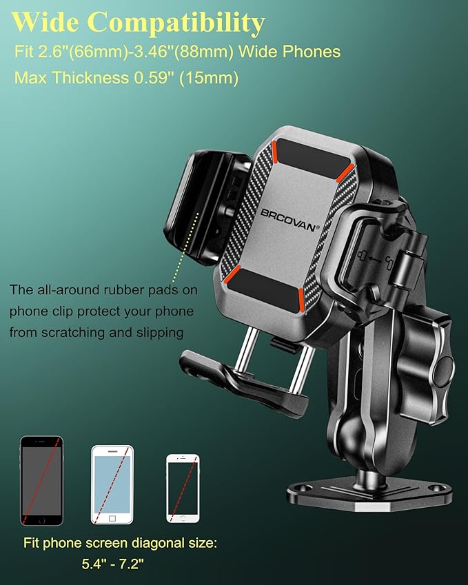 BRCOVAN Anti-Theft Phone Mount Holder - Image 7