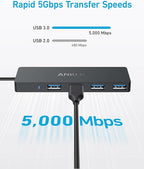 Anker 4-Port USB 3.0 Hub with 5Gbps Data Transfer, Ultra-Slim USB-C Connector - Image 3
