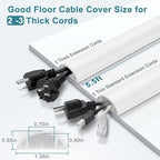 5.5FT Floor Cord Cover, Large Size Extension Cord Covers - Image 2