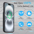 Battery Case iPhone 16 Plus, Upgraded 12000mAh Rechargeable Portable Extended - Image 3