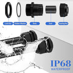 Duraaamo 100pcs Nylon Cable Gland Kit 3-25 mm Cable Gland Connectors NPT - Image 3