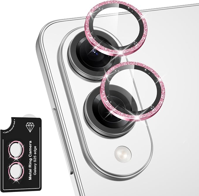 for Samsung Galaxy S25 Edge Camera Lens Protector, Individual Metal Ring by Btscase