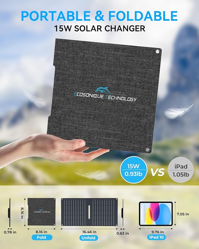 Ecosonique 15W Small Solar Charger Panels - Image 3
