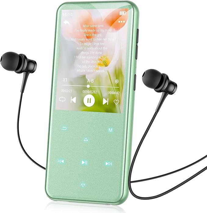 AGPTEK 64GB MP3 Player with Bluetooth, M3 2.4 inch Music Player with Speaker by AGPTEK