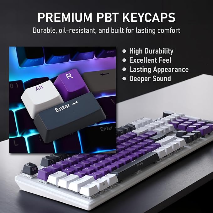 iRocks K74R Wireless RGB Illuminated Mechanical Gaming Keyboard, Hot-Swappable - Image 5