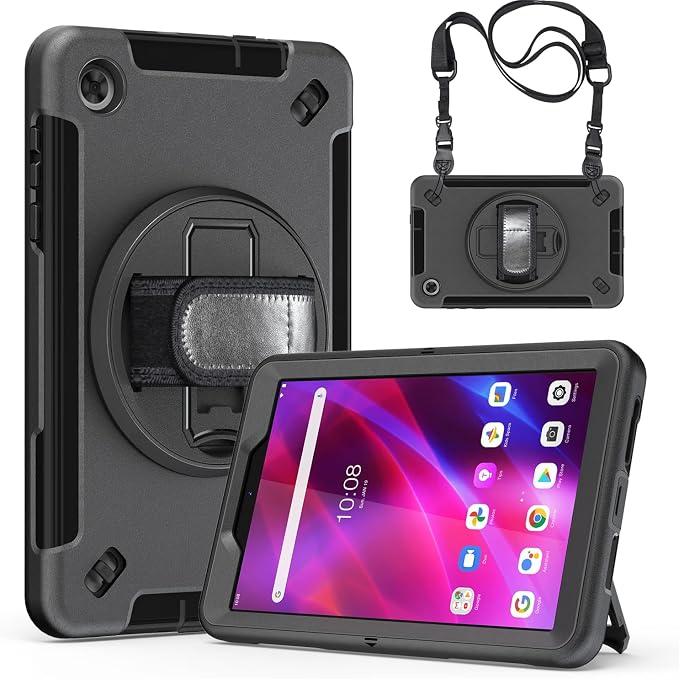 Junfire Shockproof Case for Lenovo Tab M8 4th Gen 2023, Heavy Duty Rugged Case by Junfire