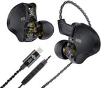 in Ear Monitor Headphones, CCZ DC02 Type-C IEM Earphone Dual Magnetic Circuit by KINBOOFI