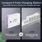 Type C Charger 240W, USB C Charger Block Fast Charging 8 Ports, PD 65W GaN III - Image 6