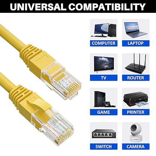 Cat5e Ethernet Cable 35 FT, Long Cat 5e Internet Cable, Standard RJ45 Connector - Image 4