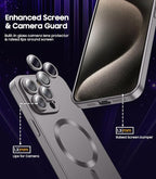 Magnetic for iPhone 15 Pro Case Slim Soft Silicone Bumper Shockproof Metallic - Image 3