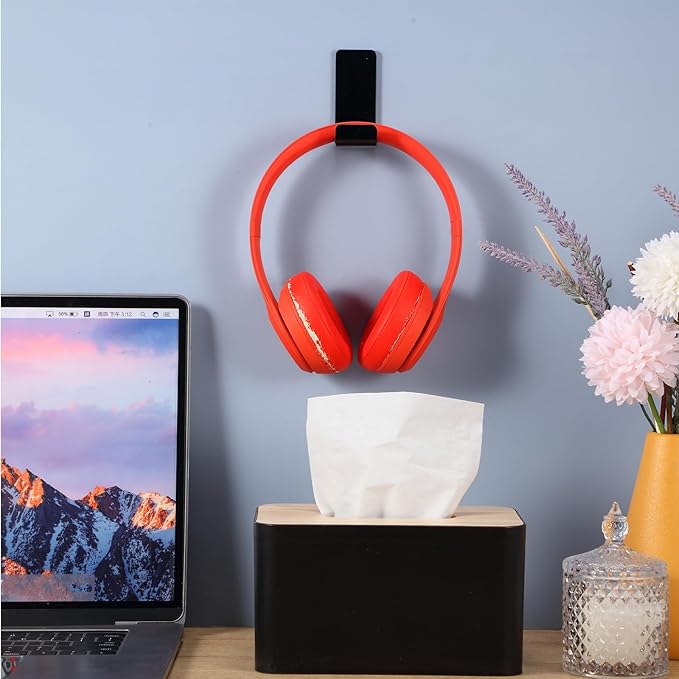 Weewooday 16 Pcs Headphone Hanger Headphone Holder Wall Hook Desk Bulk Adhesive - Image 5