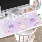 Kawaii Purple Desk Mat, Cute Witchy Elements Mouse Pad, Desk Pad Mystical Goth - Image 4