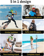 Gimbal Stabilizer for Smartphone, 4 in 1 Phone Gimbal w/360° Rotation for - Image 6