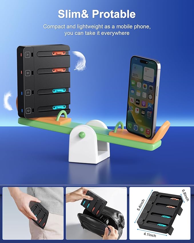 Controller Charger for Nintendo Switch 2 2025 and Switch 1, Horizontal Charging - Image 6