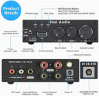 Fosi Audio BL20C Bluetooth 5.0 Stereo Audio Receiver Amplifier 320 Watts 2.1 CH - Image 2