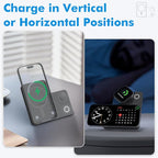 Magnetic Wireless Power Bank, 3-in-1 Portable Charger 10000mAh w/Kickstand - Image 6