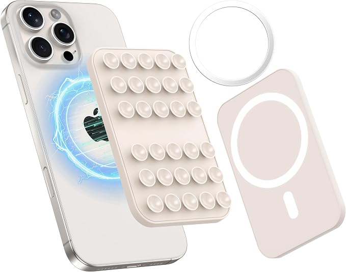 Patented Magnetic Sticky Phone Suction Grip Mount by AMSKY