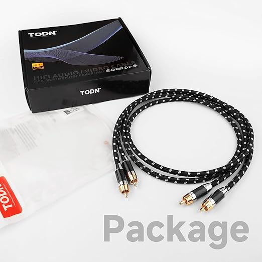 TODN HiFi RCA Audio Cables for Audiophile Shielded RCA Male to Male Cable for - Image 8