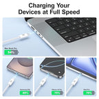 USB C Cable Fast Charging, 4 Pack 6FT USB C to USB C Cable, 100W Type C Nylon - Image 3