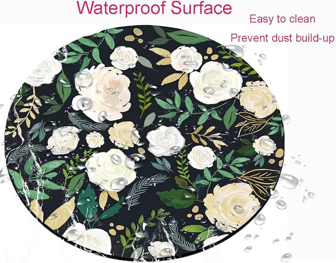 Round Mouse Pad, Floral Mouse Pad, Washable Mousepads - Image 4