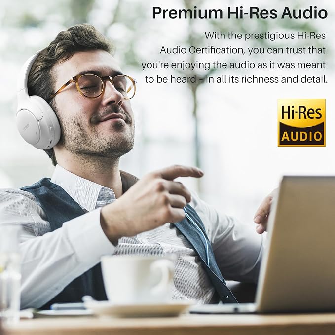 TOZO HT2 Hybrid Active Noise Cancelling Headphones, Wireless Over Ear Bluetooth - Image 2