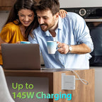IOGEAR GearPower 145W Multiport Charger, 4 Port, USB-C Cable, iPhone 16 - Image 3