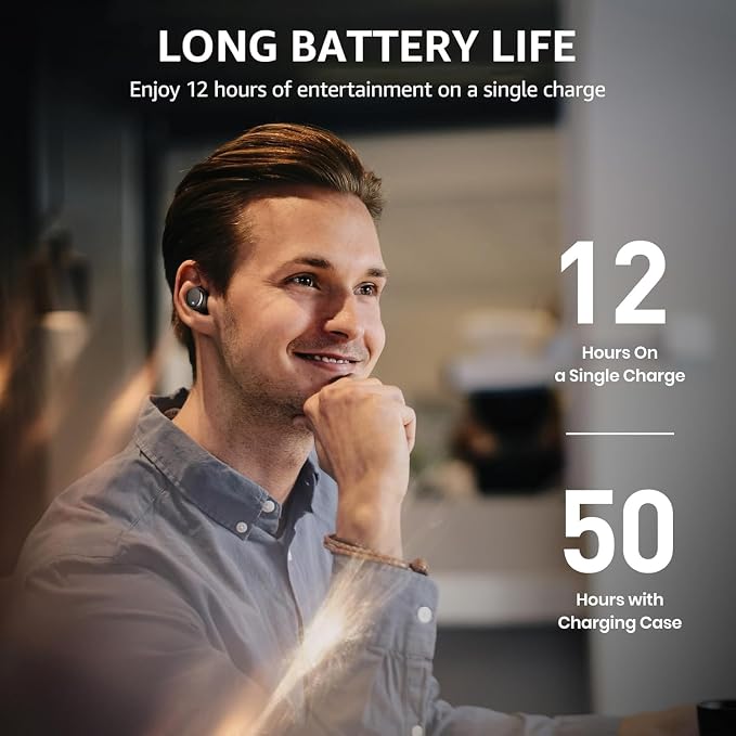TOZO T6 Wireless Earbuds, Stereo Sound in Ear Headphones, 50 Hours Playtime - Image 5