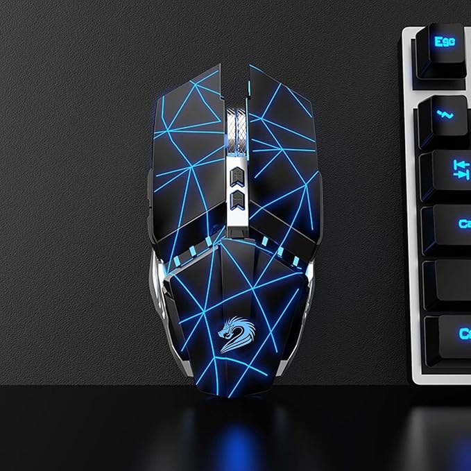 TENMOS T12 Wireless Gaming Mouse Rechargeable, 2.4G Silent Optical Wireless - Image 3