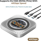 40Gbps Aluminum Hub & Stand for New M4/M4 Pro Mac Mini - Image 4