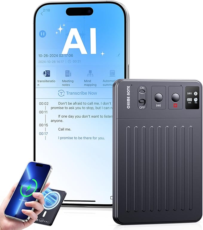 TTQ AI Voice Recorder, Digital Voice Recorder App Control, Transcribe & by TTQ
